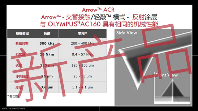 NanoWorld&reg; Arrow&trade; ACR - Same mechanical properties as Olympus AC160